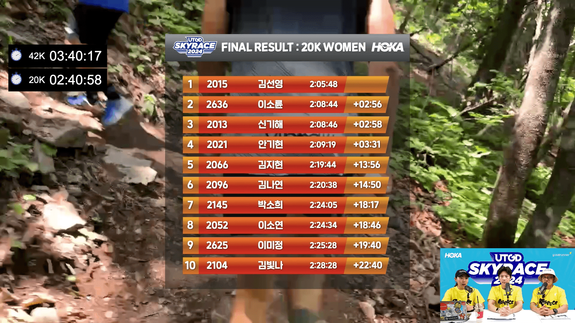 실시간 순위 자막