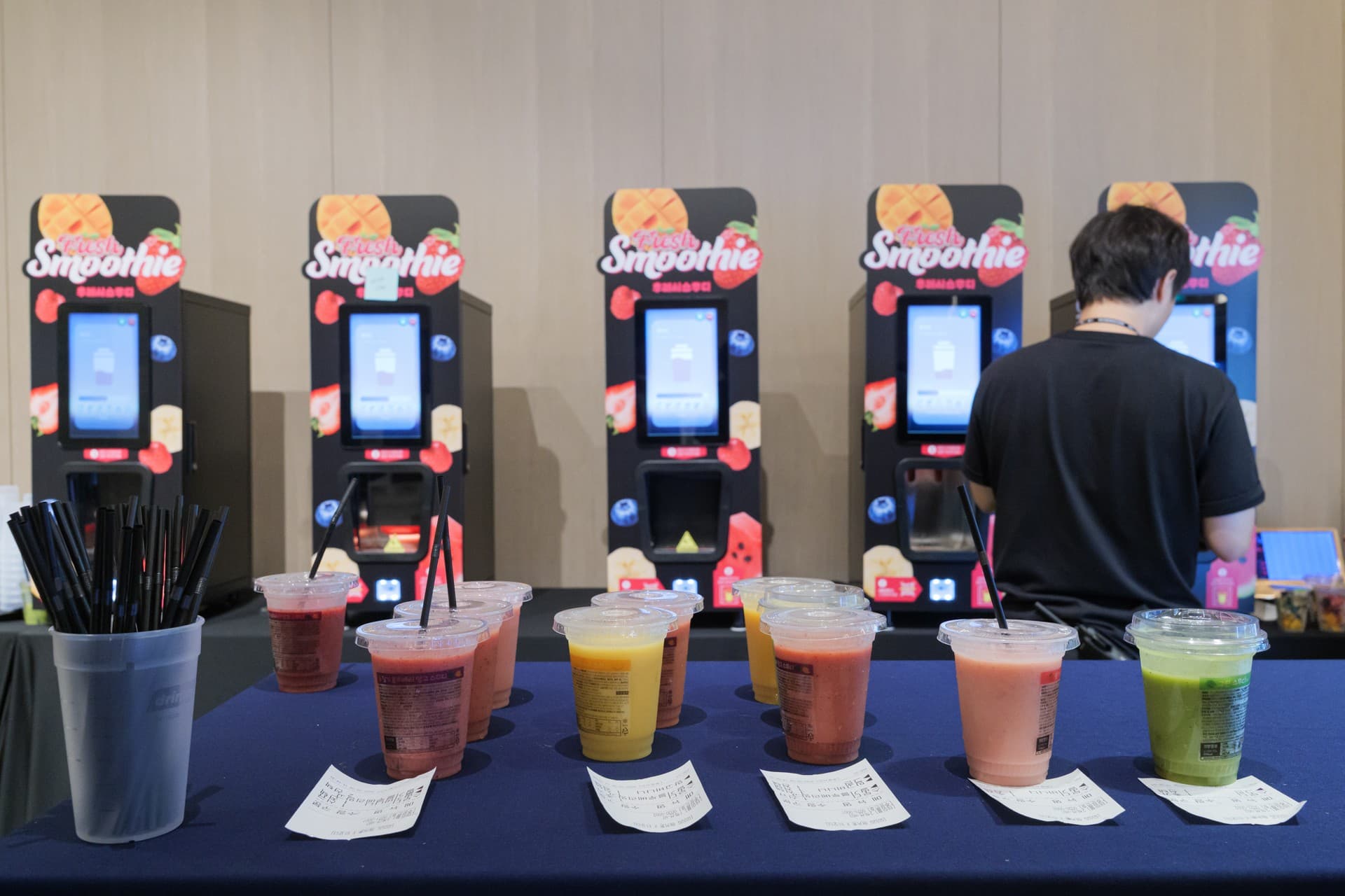 스무디 기계 운영